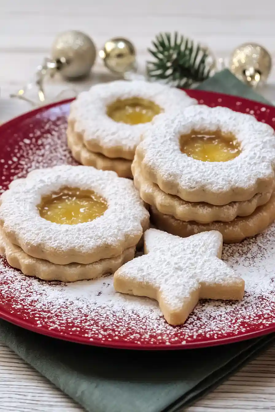 pineapple linzer cookies