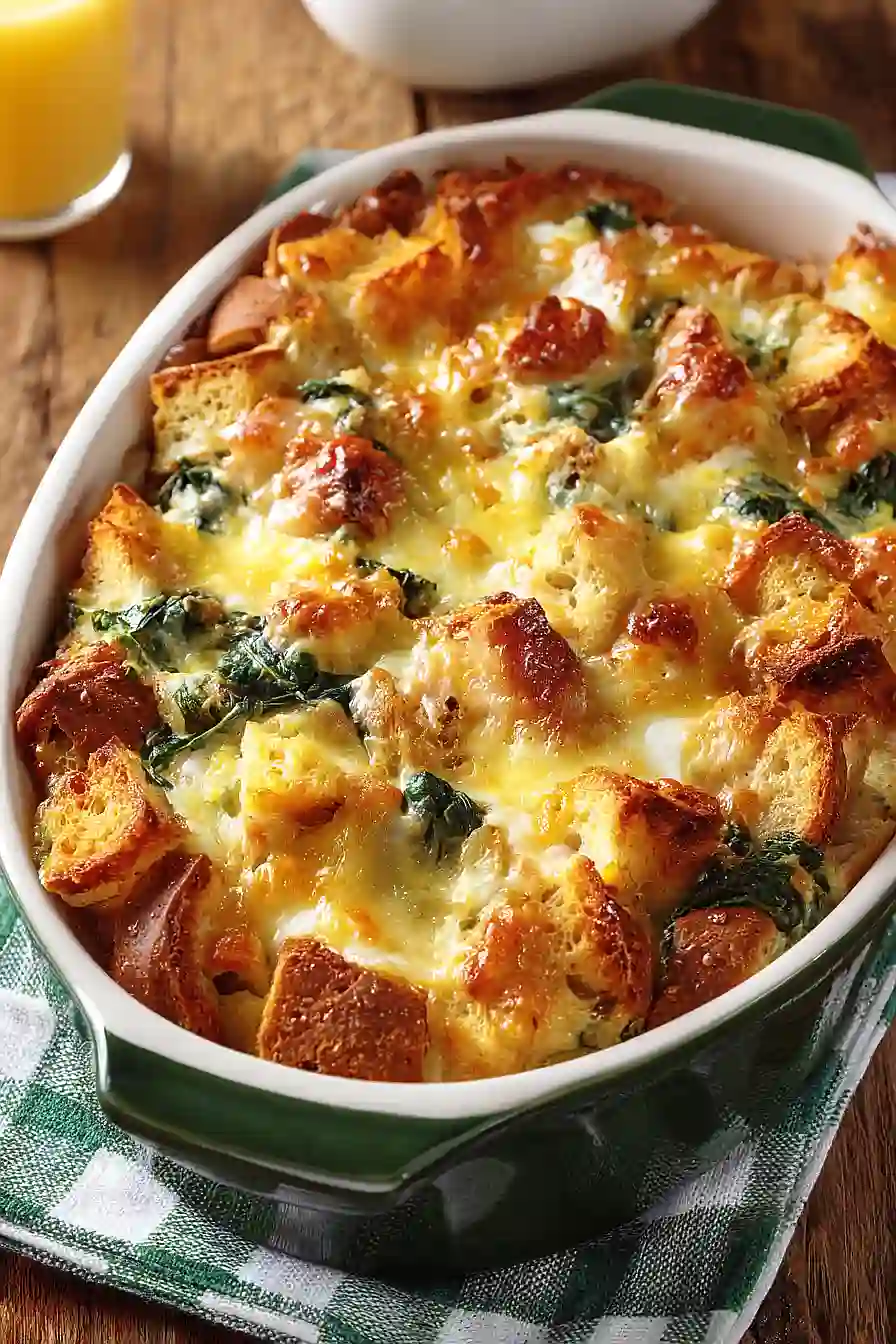 ham and cheese strata
