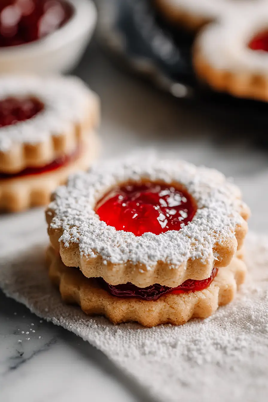 guava linzer cookies