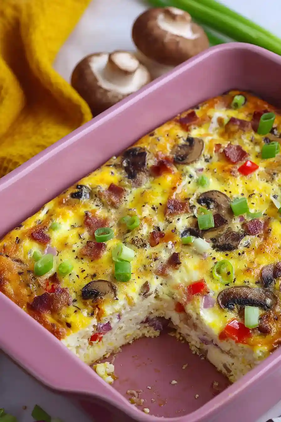 cottage cheese and veggie egg casserole