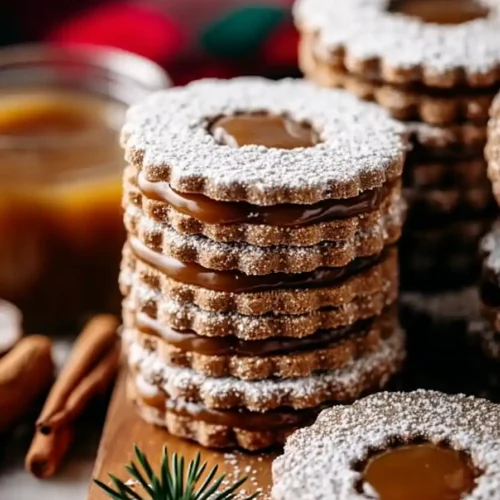 gingerbread linzer cookies