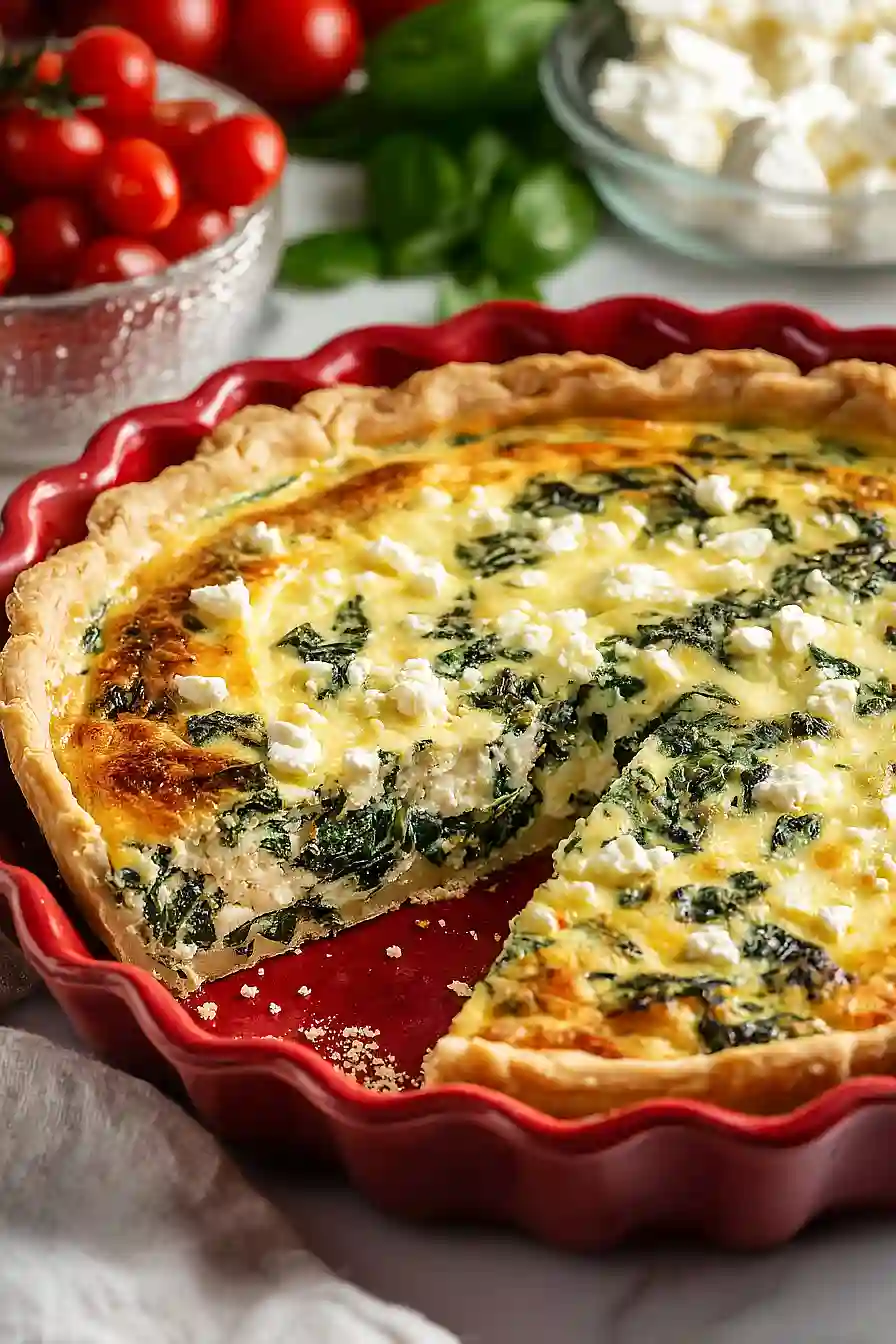 spinach and feta quiche