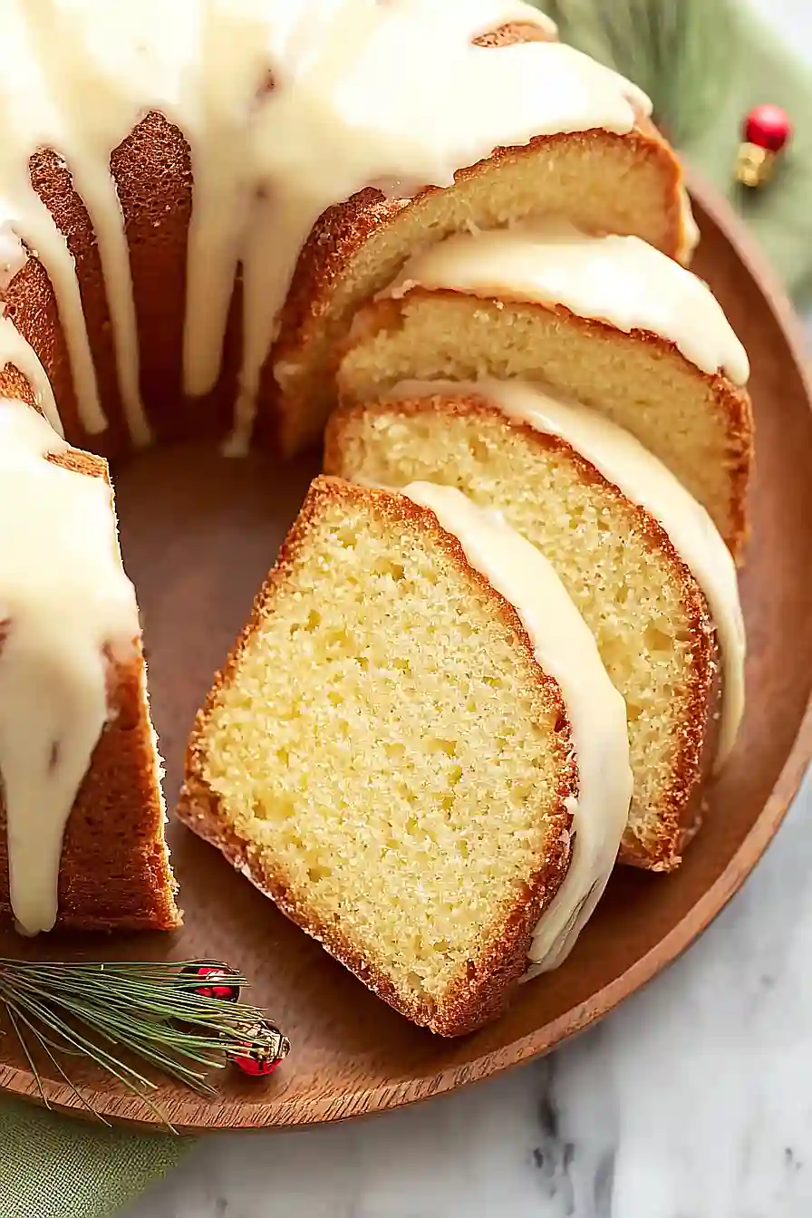 Eggnog pound cake