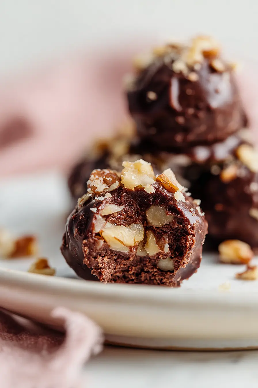chocolate walnut truffles