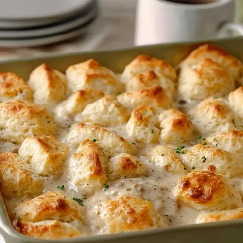 biscuits and gravy casserole (no eggs)