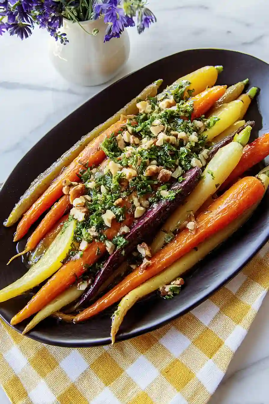 honey glazed rainbow carrots