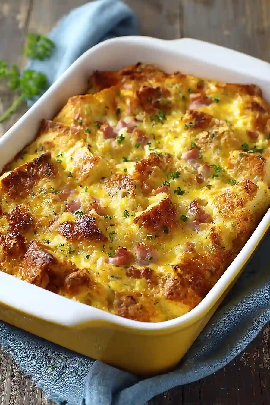 egg and cheese strata