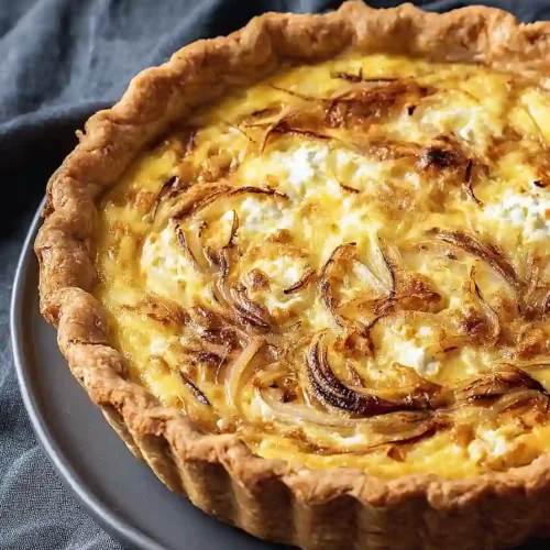 caramelized onion and goat cheese quiche