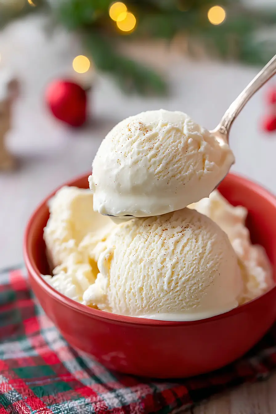 Eggnog ice cream