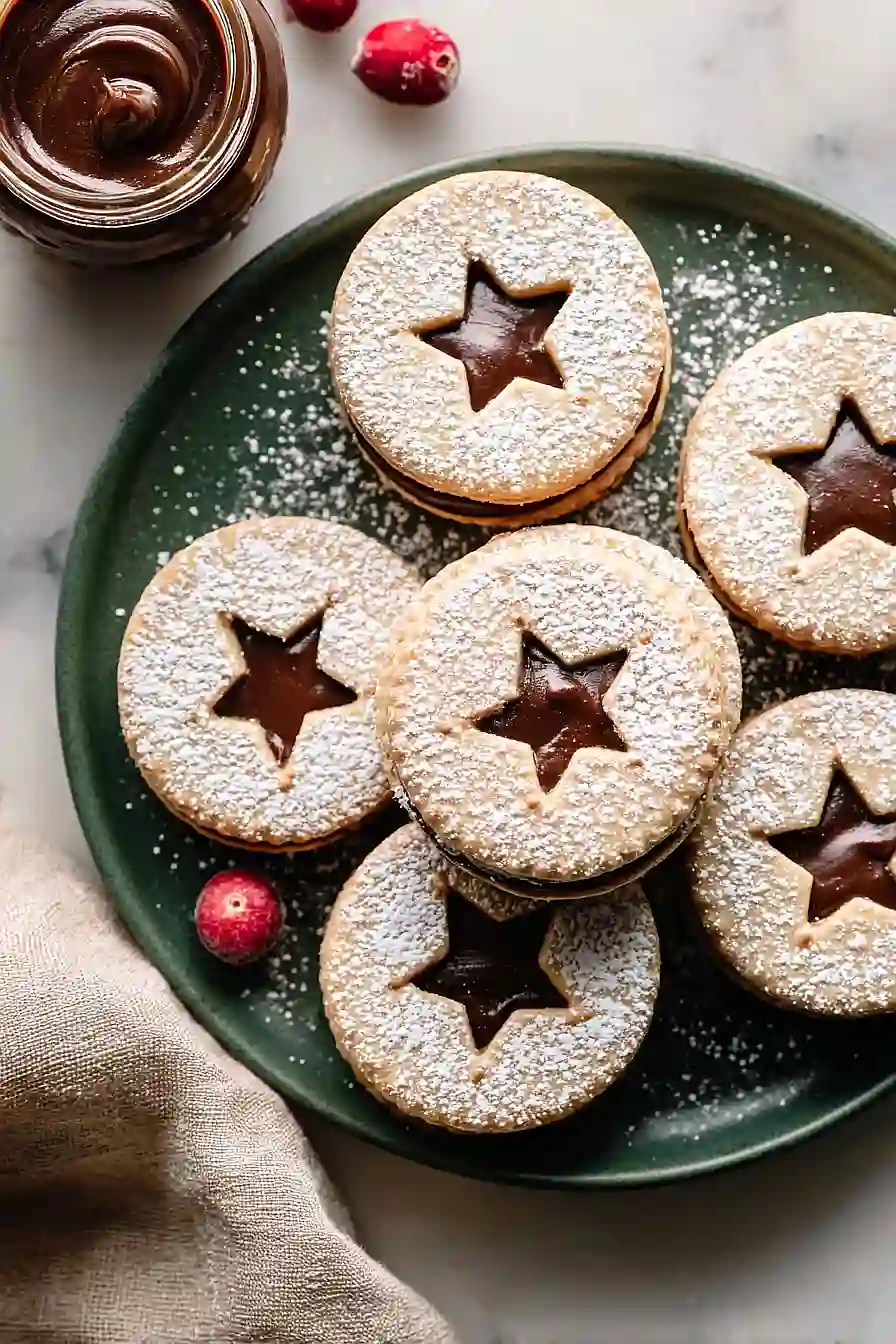 hazelnut linzer cookies