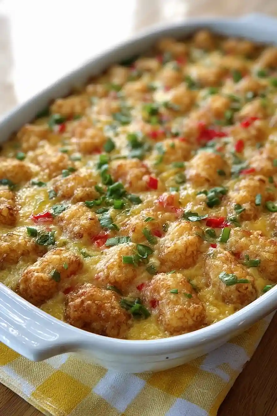 southwest tater tot breakfast casserole