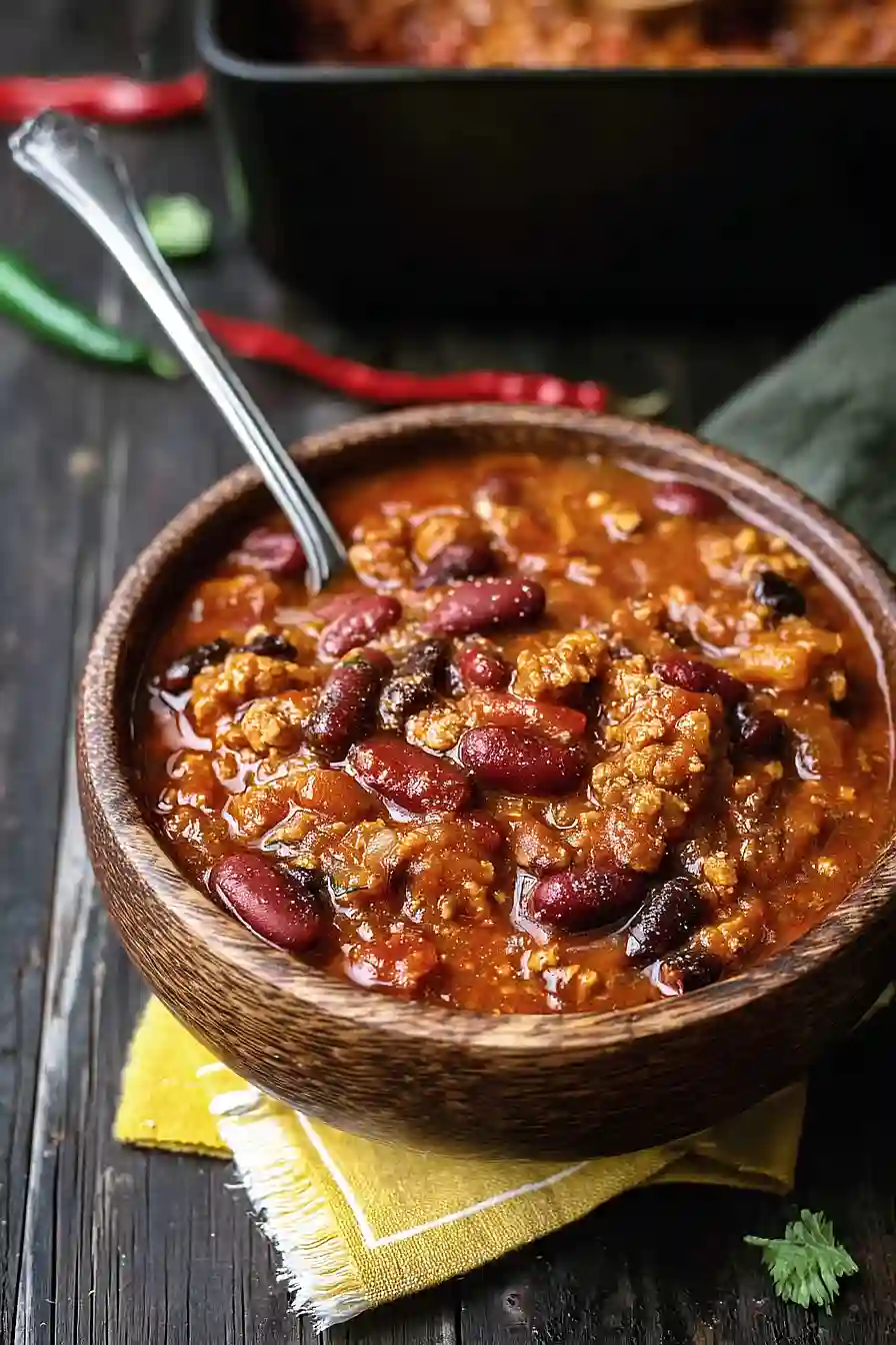 three bean turkey chili