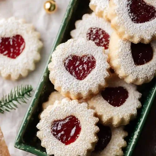 sugar plum linzer cookies