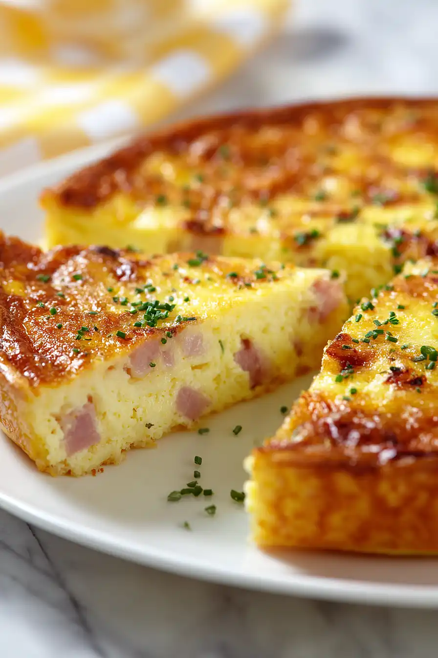 crustless ham and cheese quiche