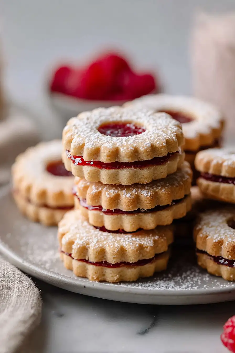 keto linzer cookies