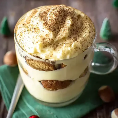 Eggnog tiramisu