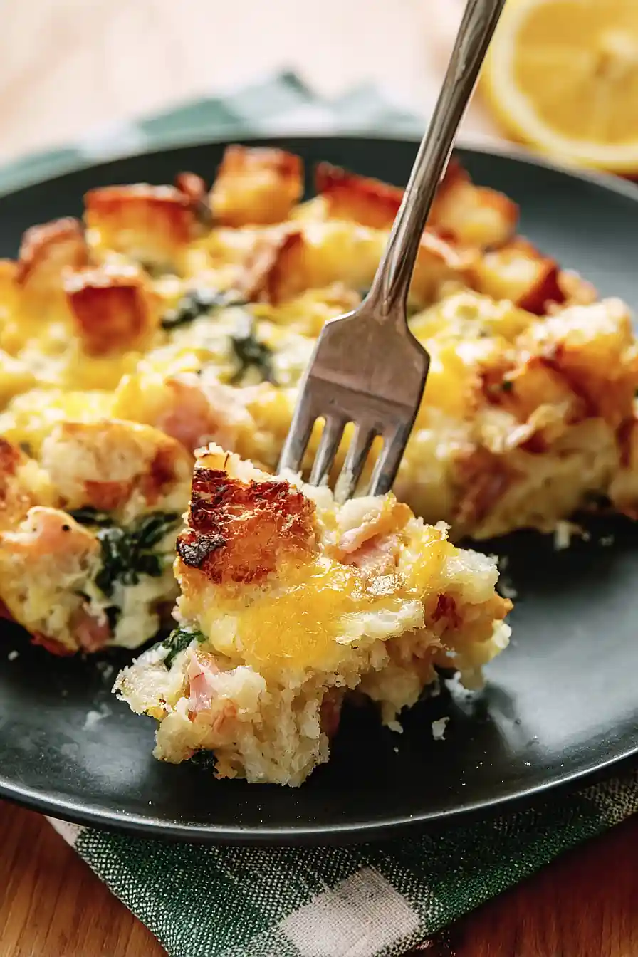 ham and cheese strata