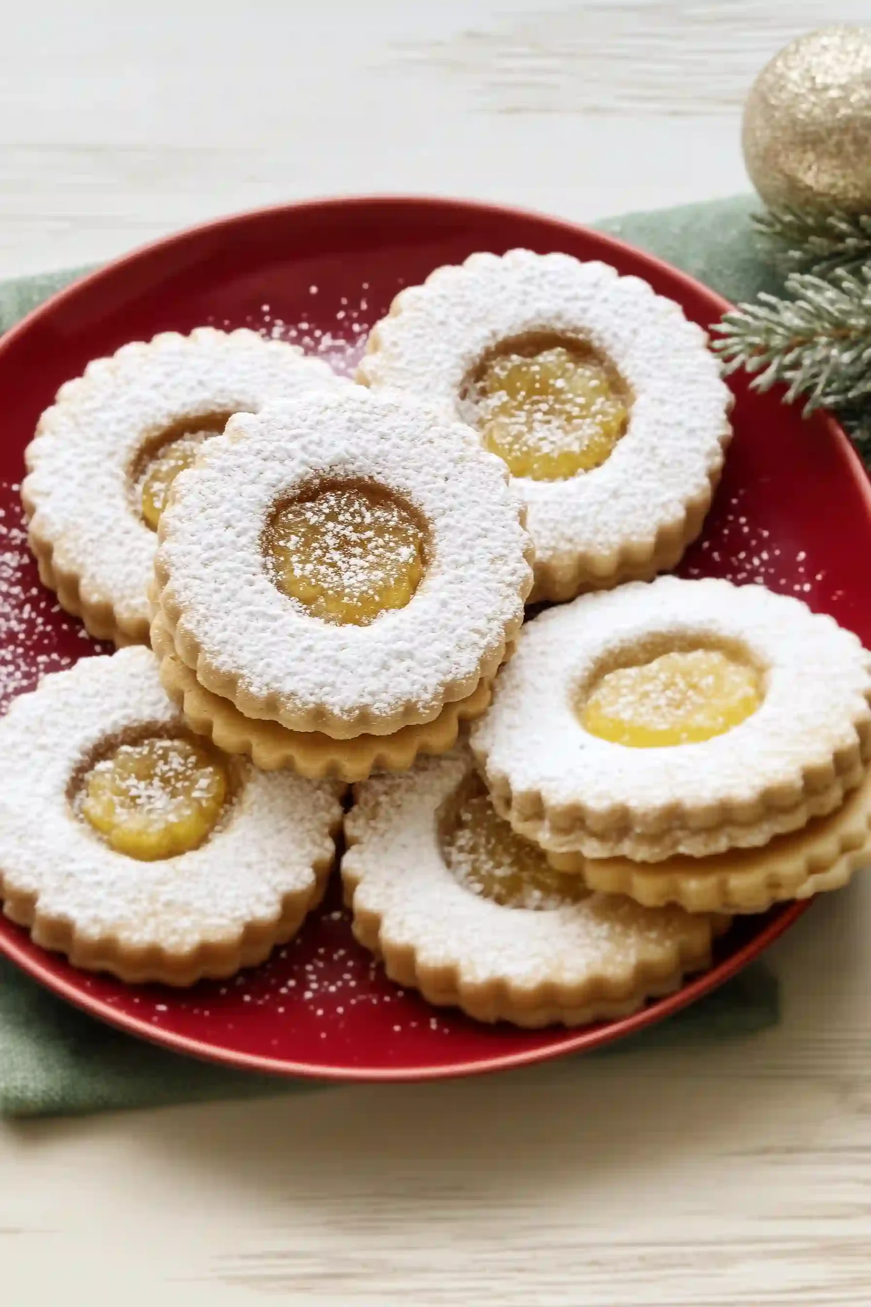 pineapple linzer cookies