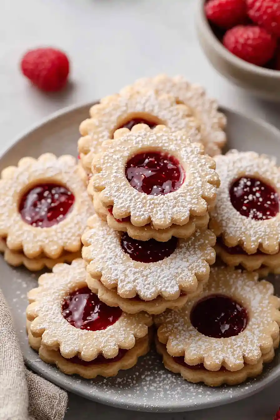 keto linzer cookies