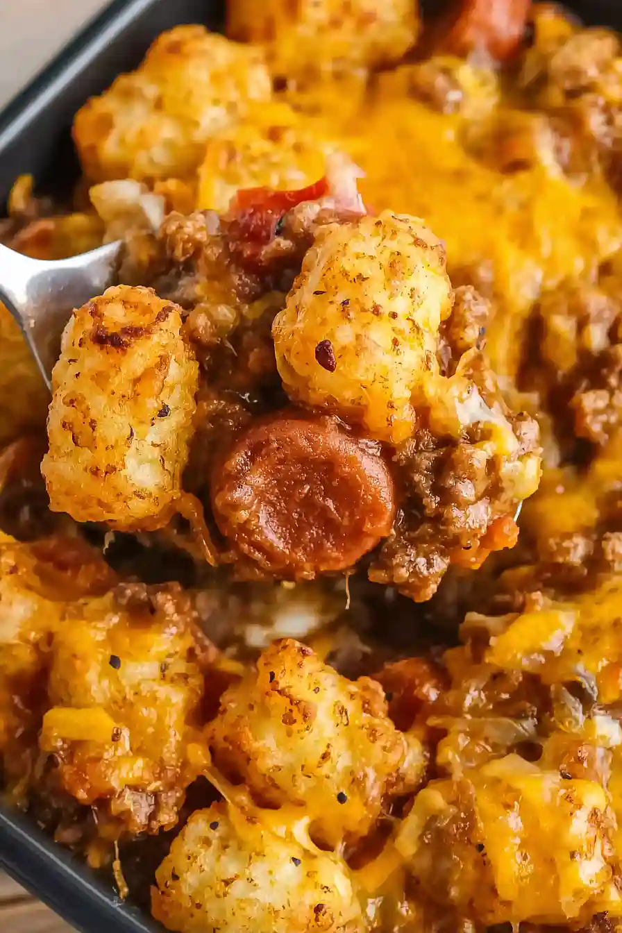 crockpot chili dog casserole