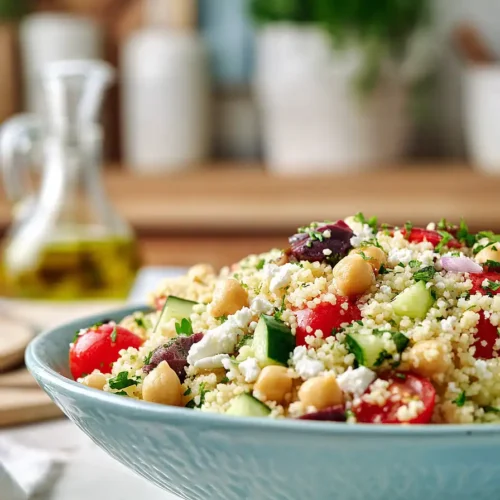 mediterranean couscous chickpea salad
