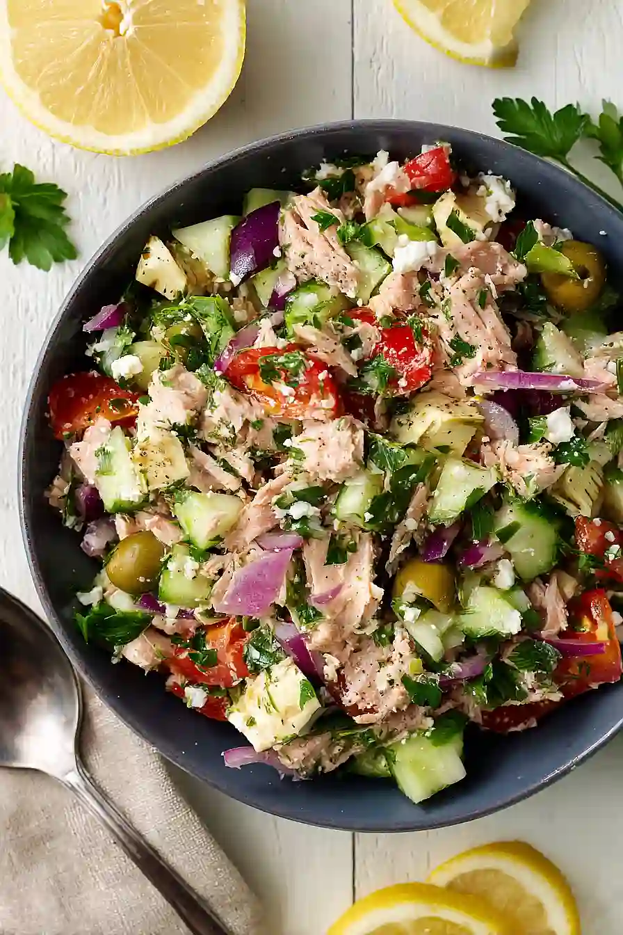mediterranean tuna salad (no mayo)