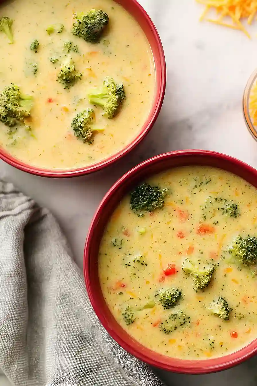 High Protein Broccoli Cheddar Soup