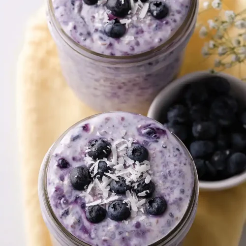 blueberry overnight oats with coconut milk