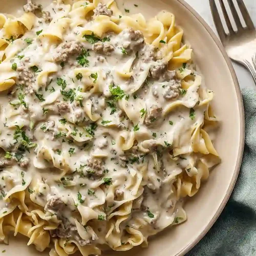 One-Pot Beef Stroganoff Pasta