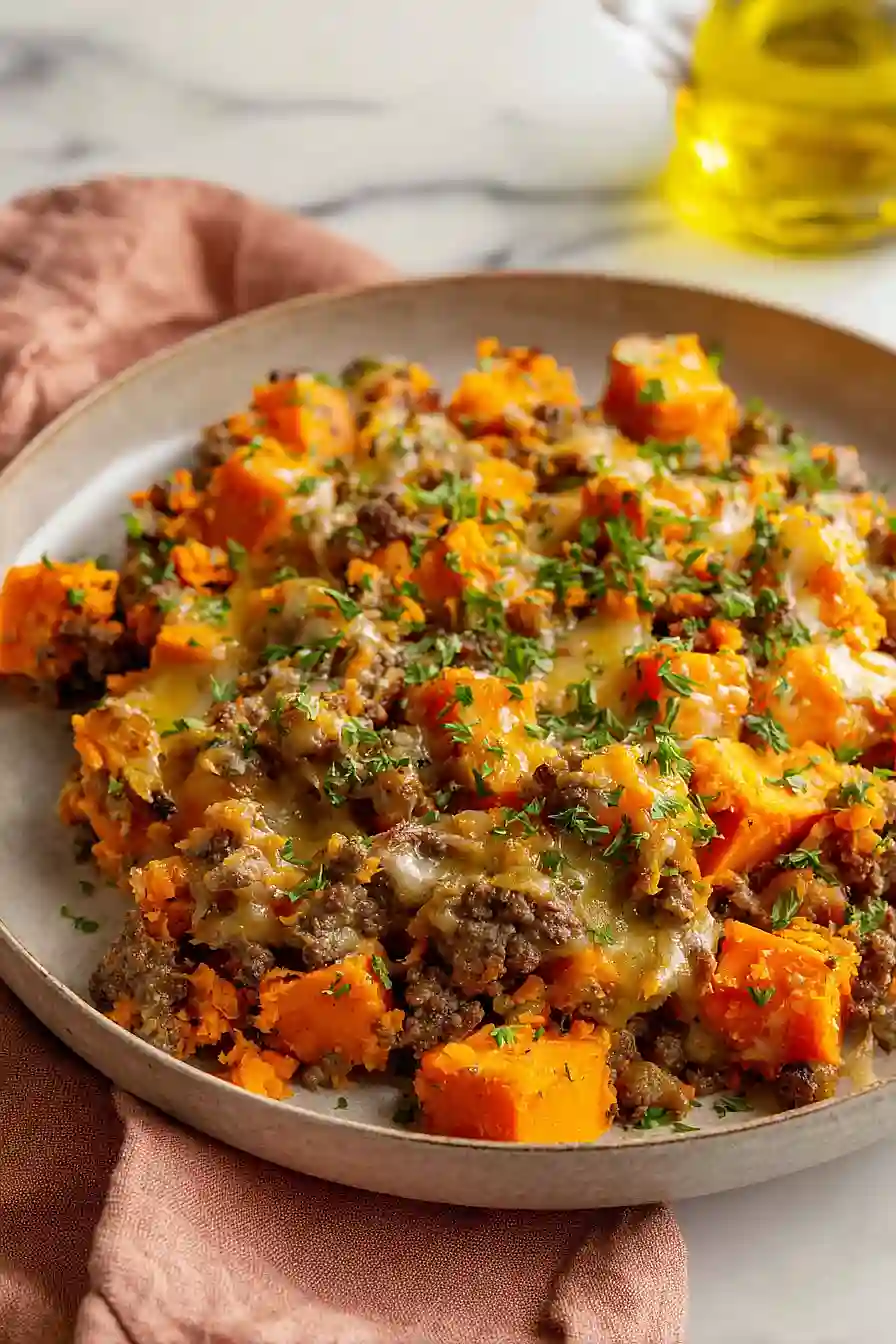 sweet potato and ground beef casserole