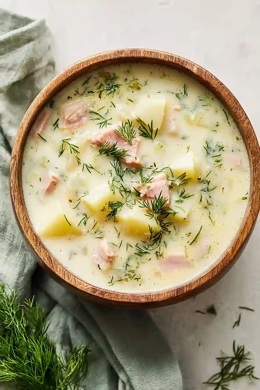 ham and dill potato cream cheese soup