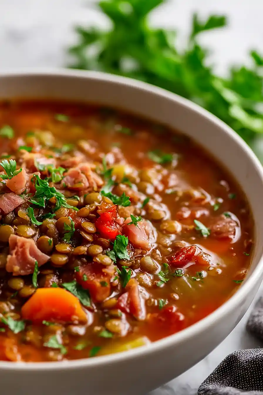 lentil soup with ham