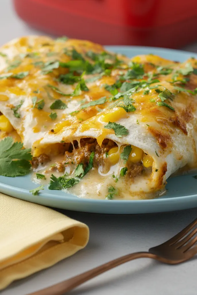 green enchiladas with ground turkey