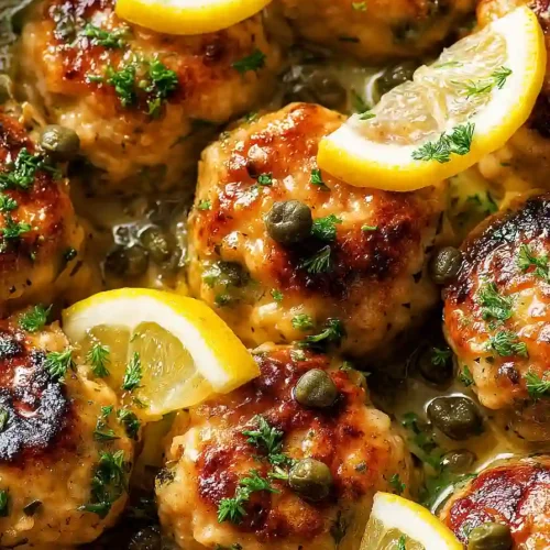 chicken piccata meatballs