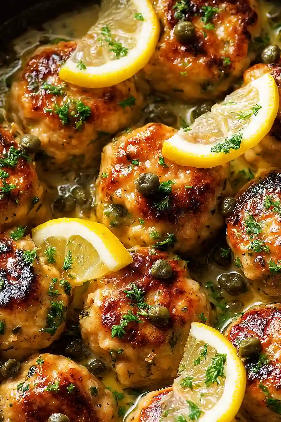 chicken piccata meatballs
