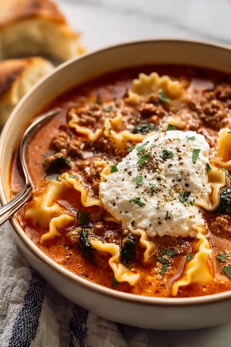 lasagna soup with cottage cheese
