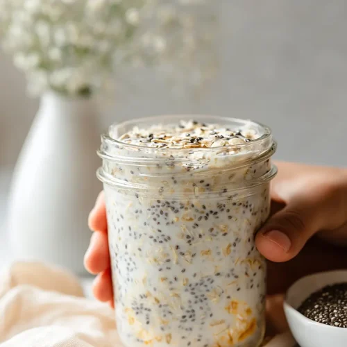 overnight oats with coconut milk and chia seeds
