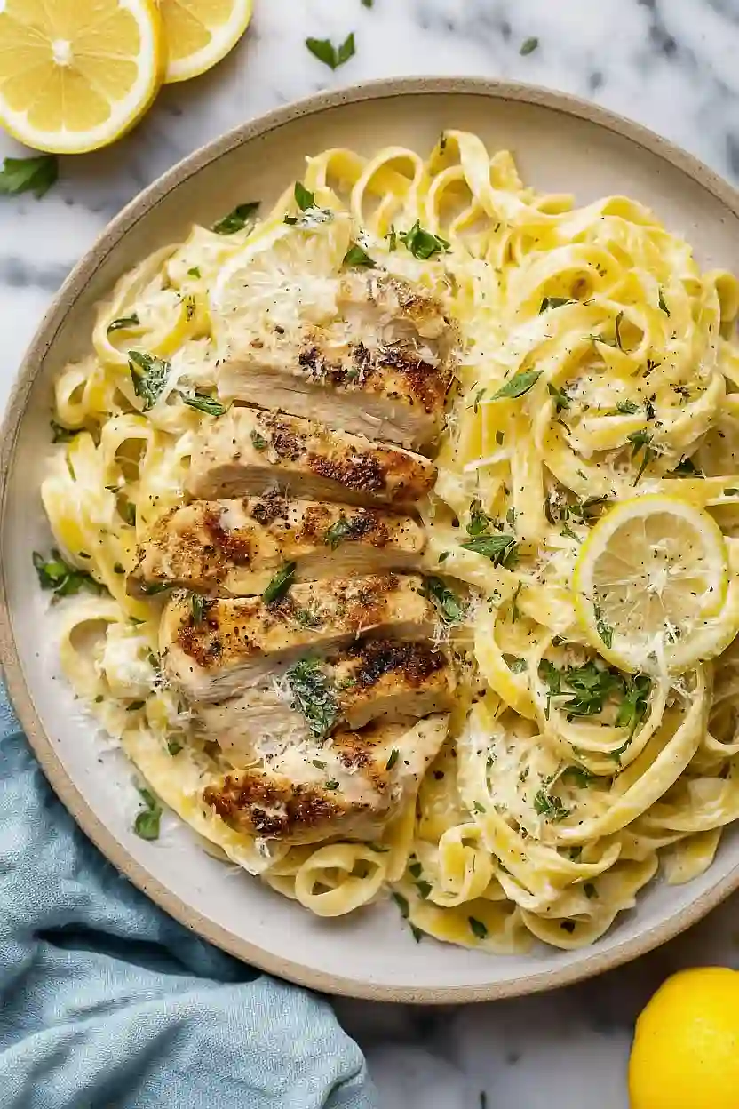 lemon garlic chicken pasta