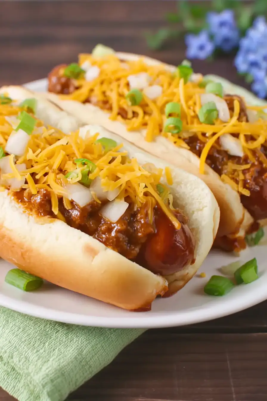 crockpot chili cheese dogs