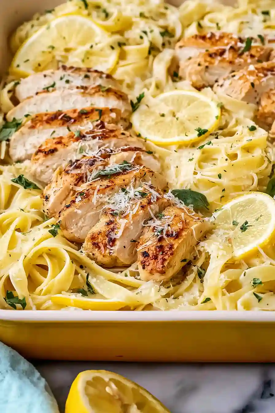 lemon garlic chicken pasta