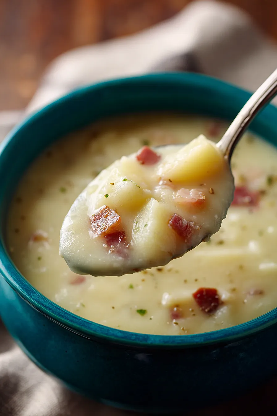 dairy free crock pot potato soup with almond milk