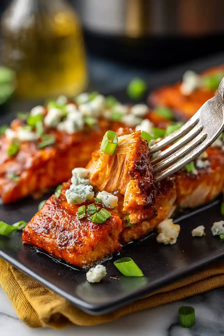air fryer buffalo salmon