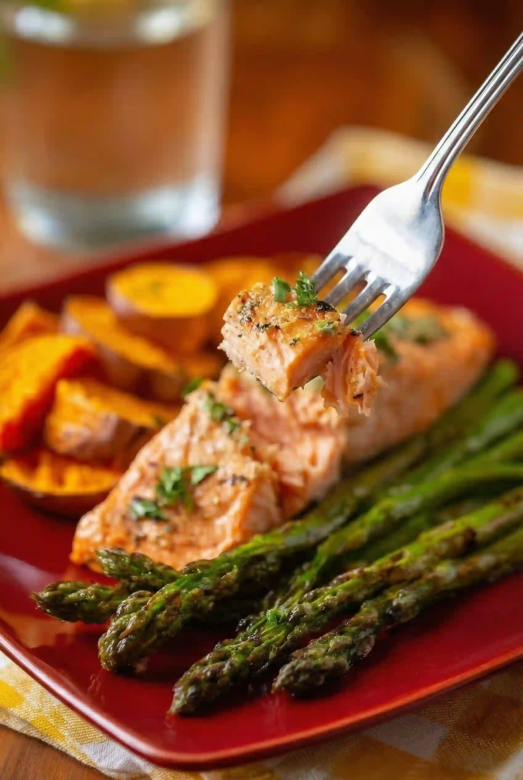 sheet pan salmon asparagus and sweet potatoes