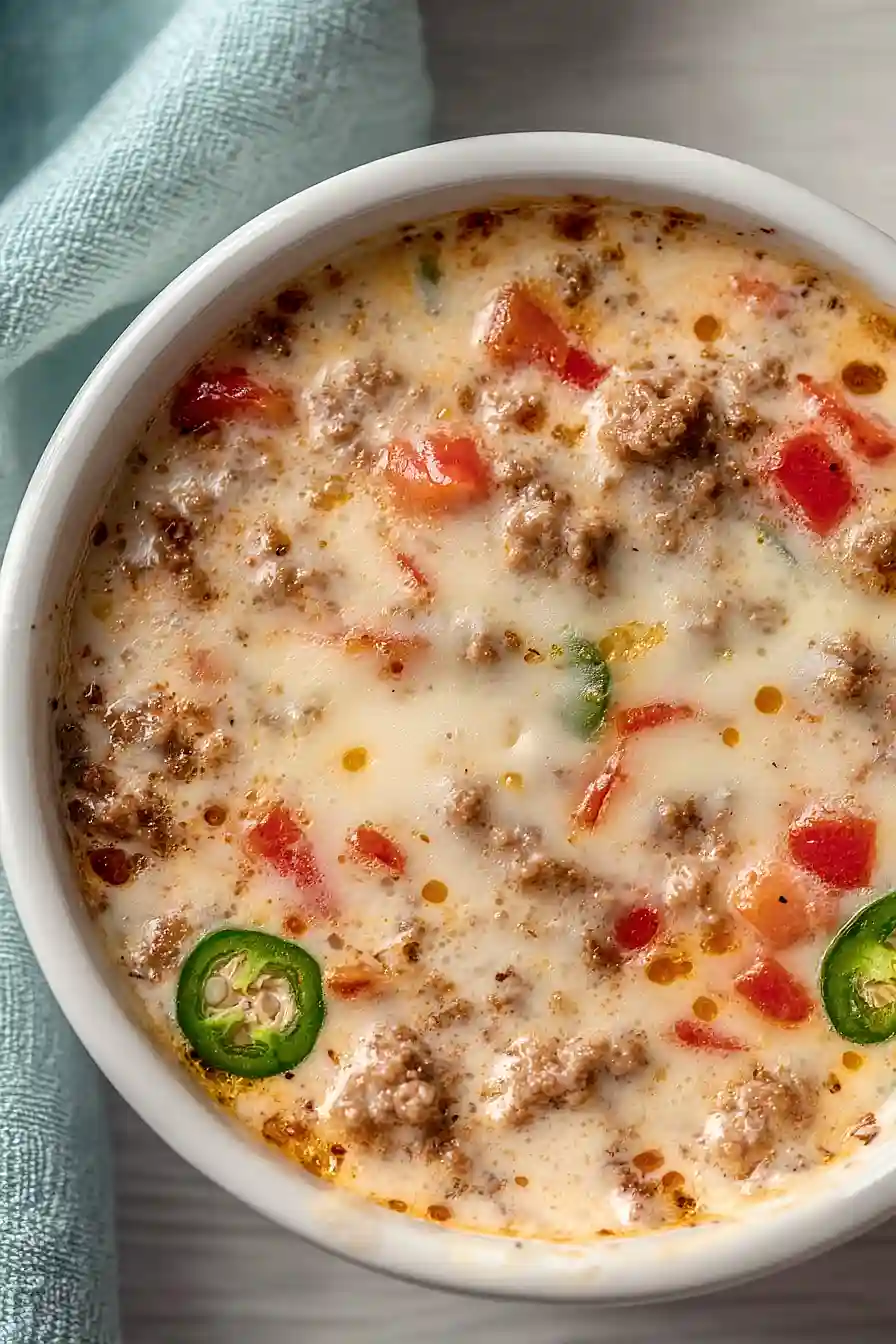 crock pot ground turkey cheese dip
