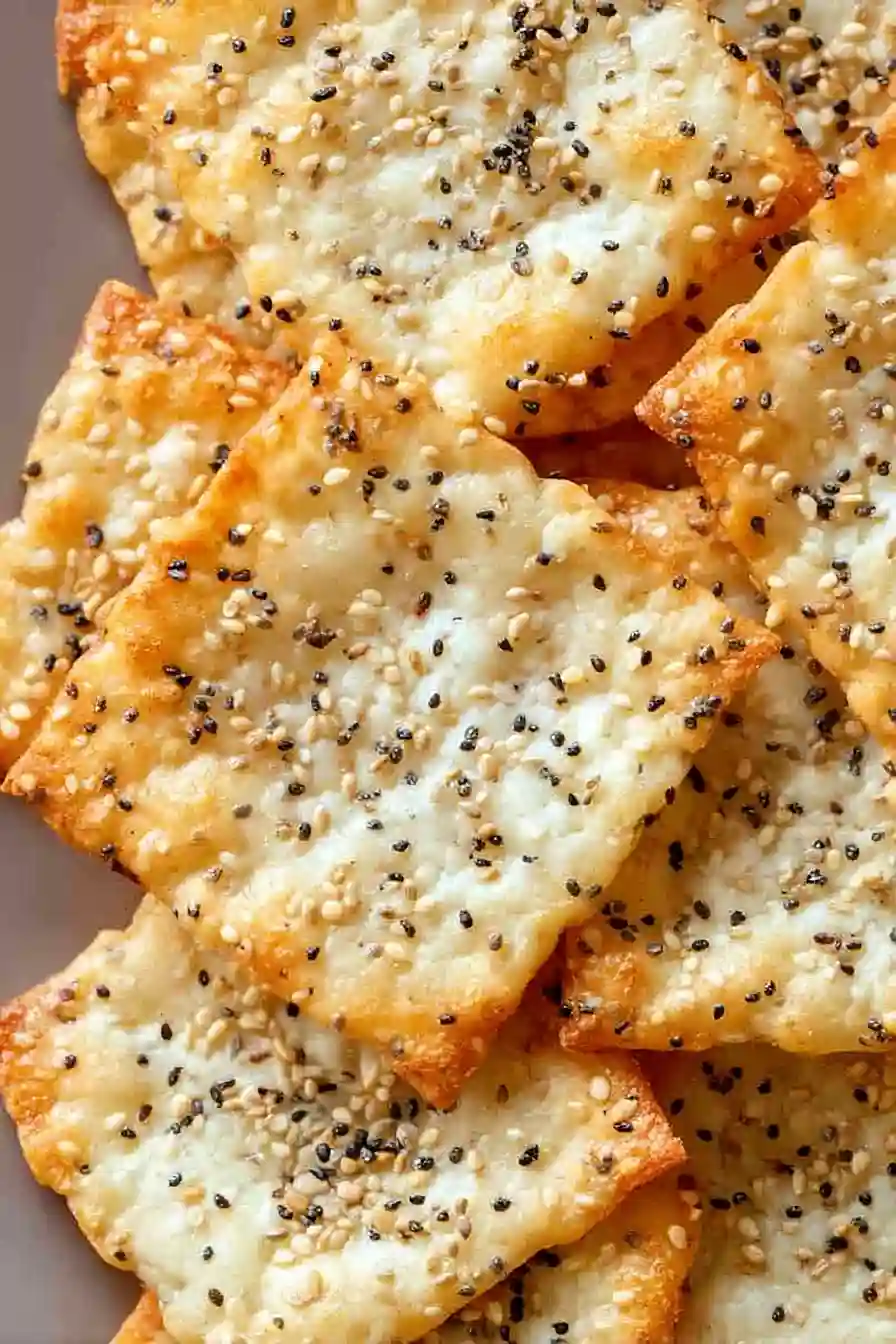 everything bagel cottage cheese crackers