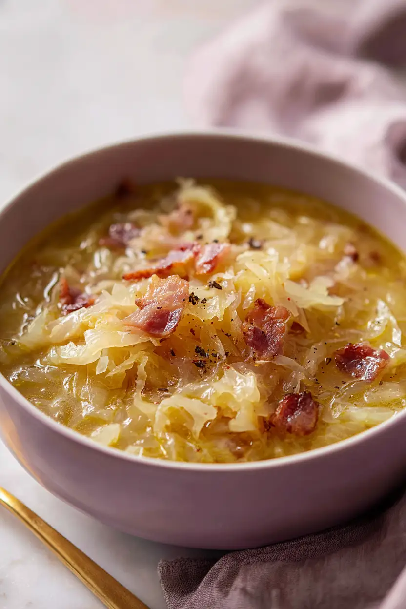 german potato soup with sauerkraut