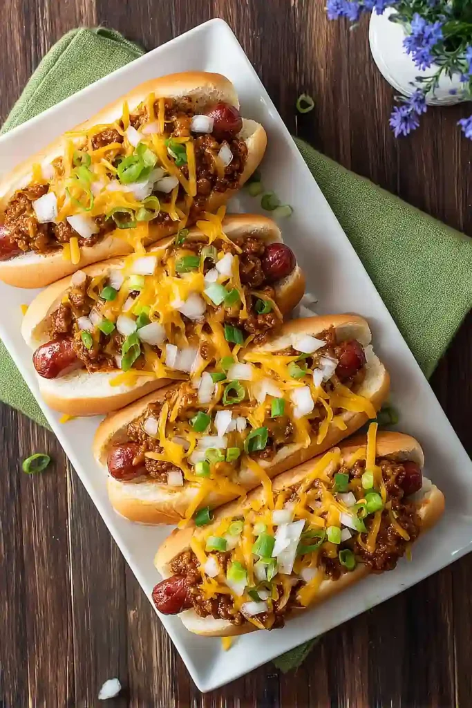 crockpot chili cheese dogs
