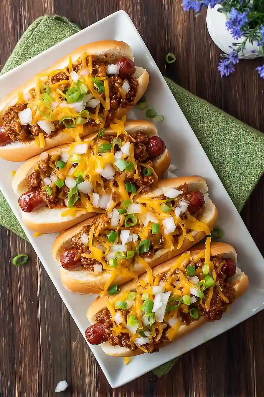 crockpot chili cheese dogs