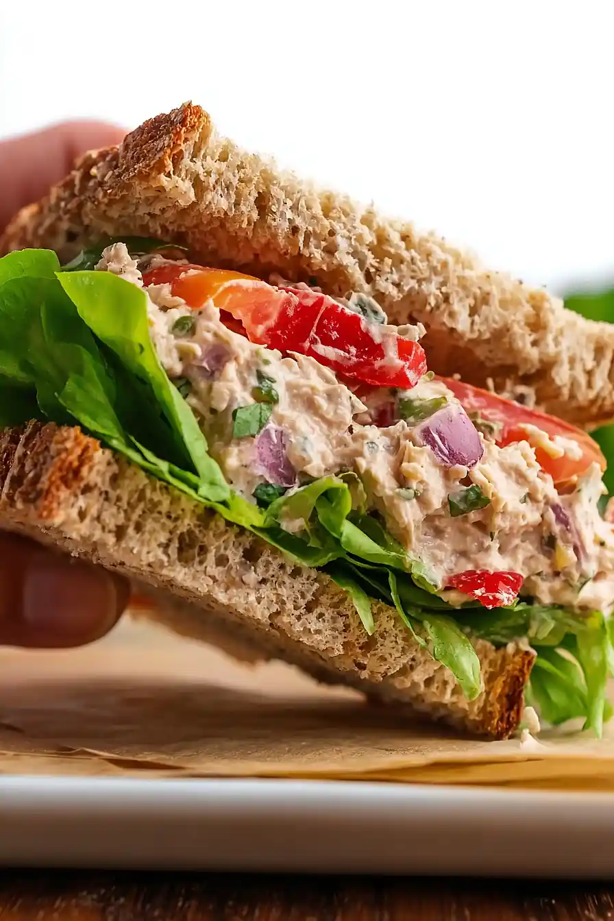 mediterranean tuna salad sandwich