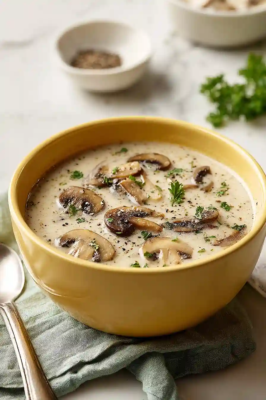 Creamy Garlic Mushroom Soup